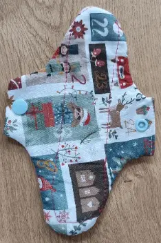 Serviette hygiénique lavable Mini Noël